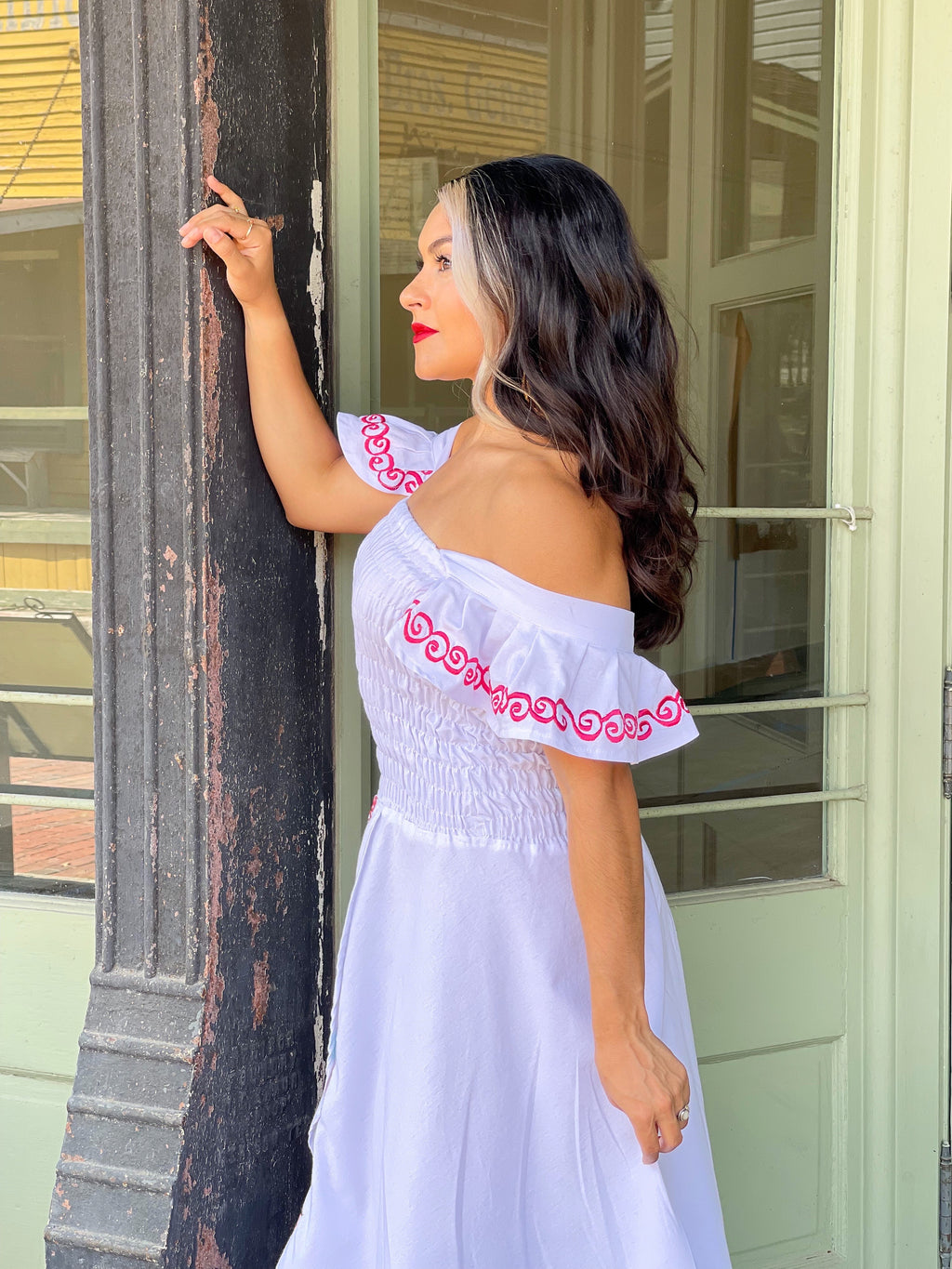Florenza Wraparound Dress - White