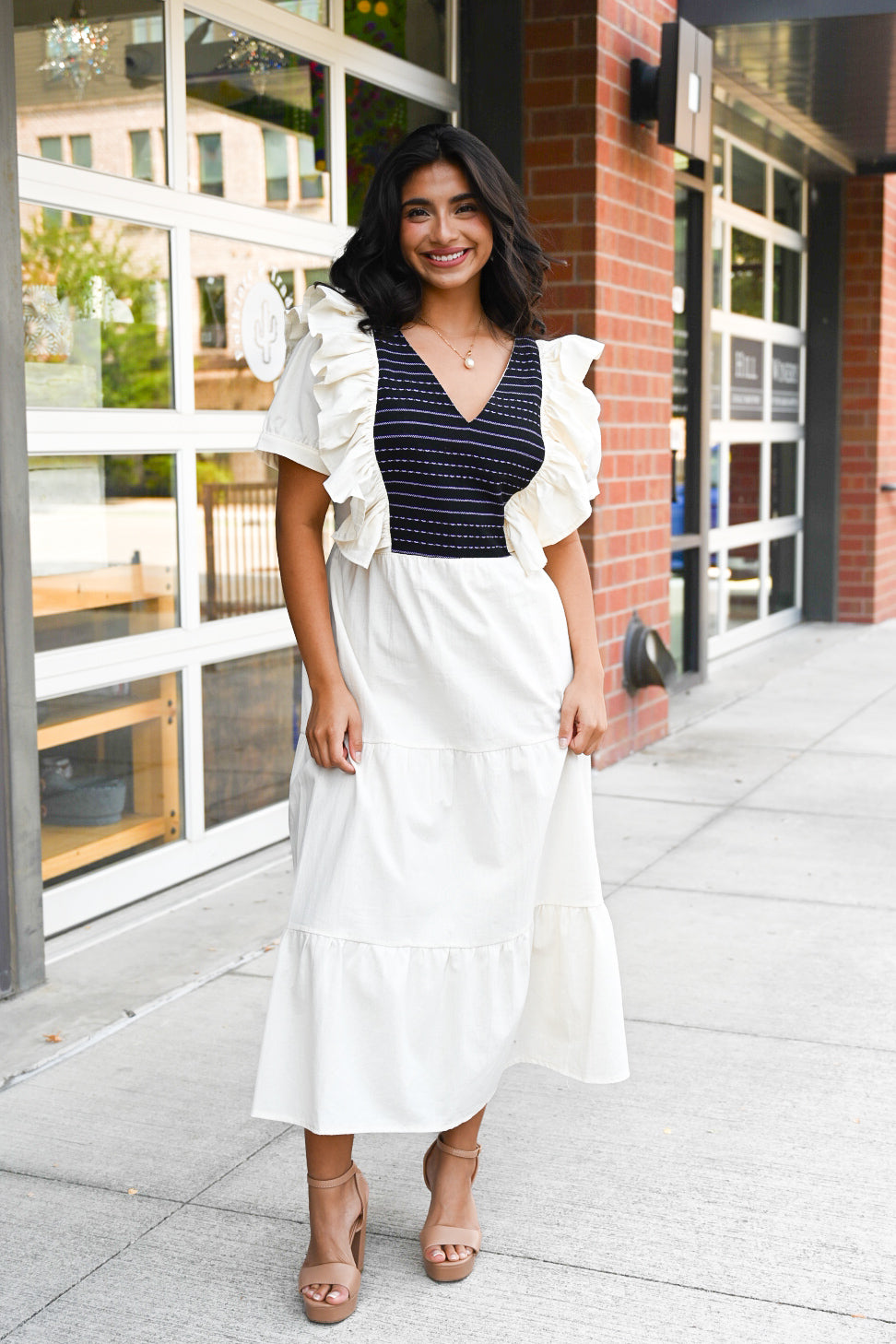 Mariposa Ruffle Dress