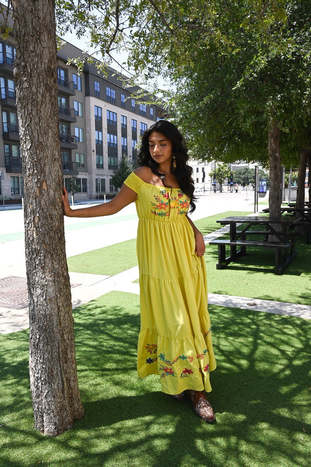 Sunshine Maxi Off-Shoulder Dress