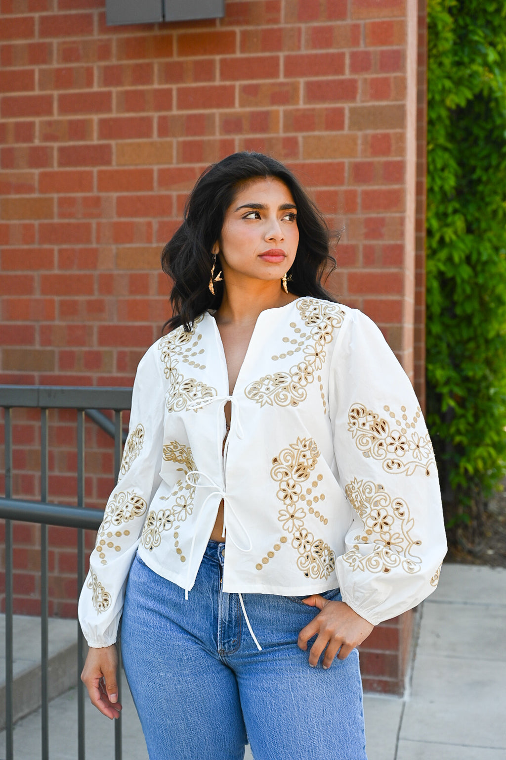 Lorena Front Tie Top