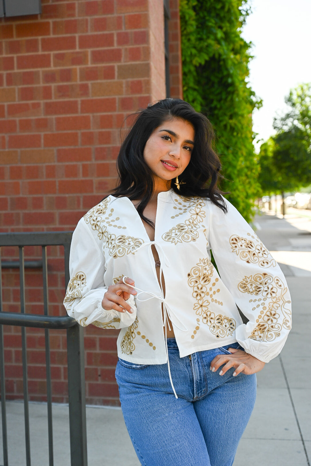 Lorena Front Tie Top