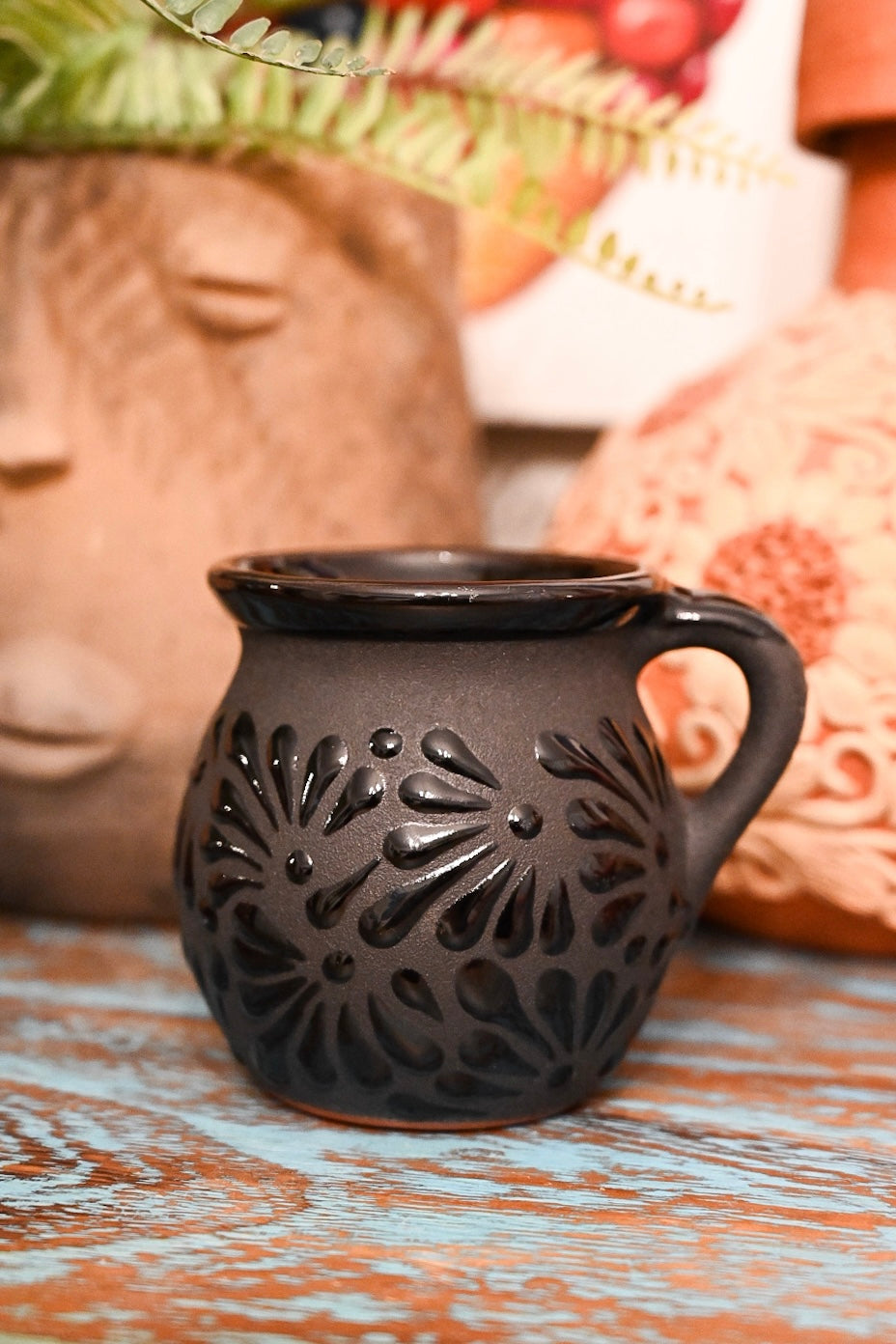 Black Talavera Mug