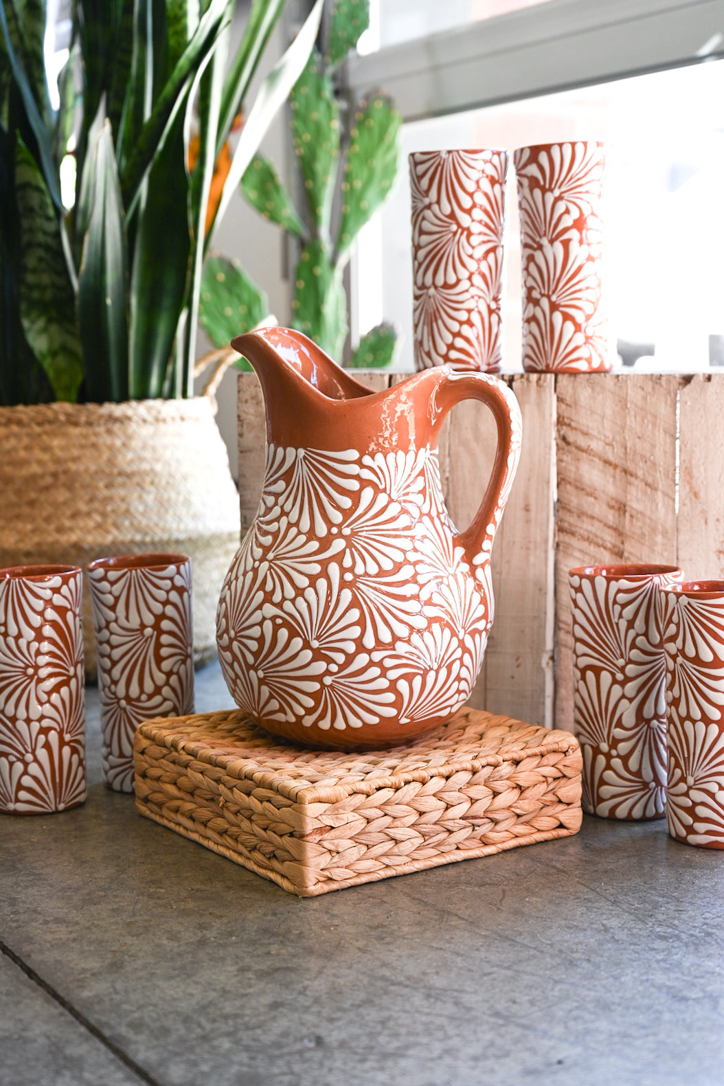 Natural Drinkware Talavera SET