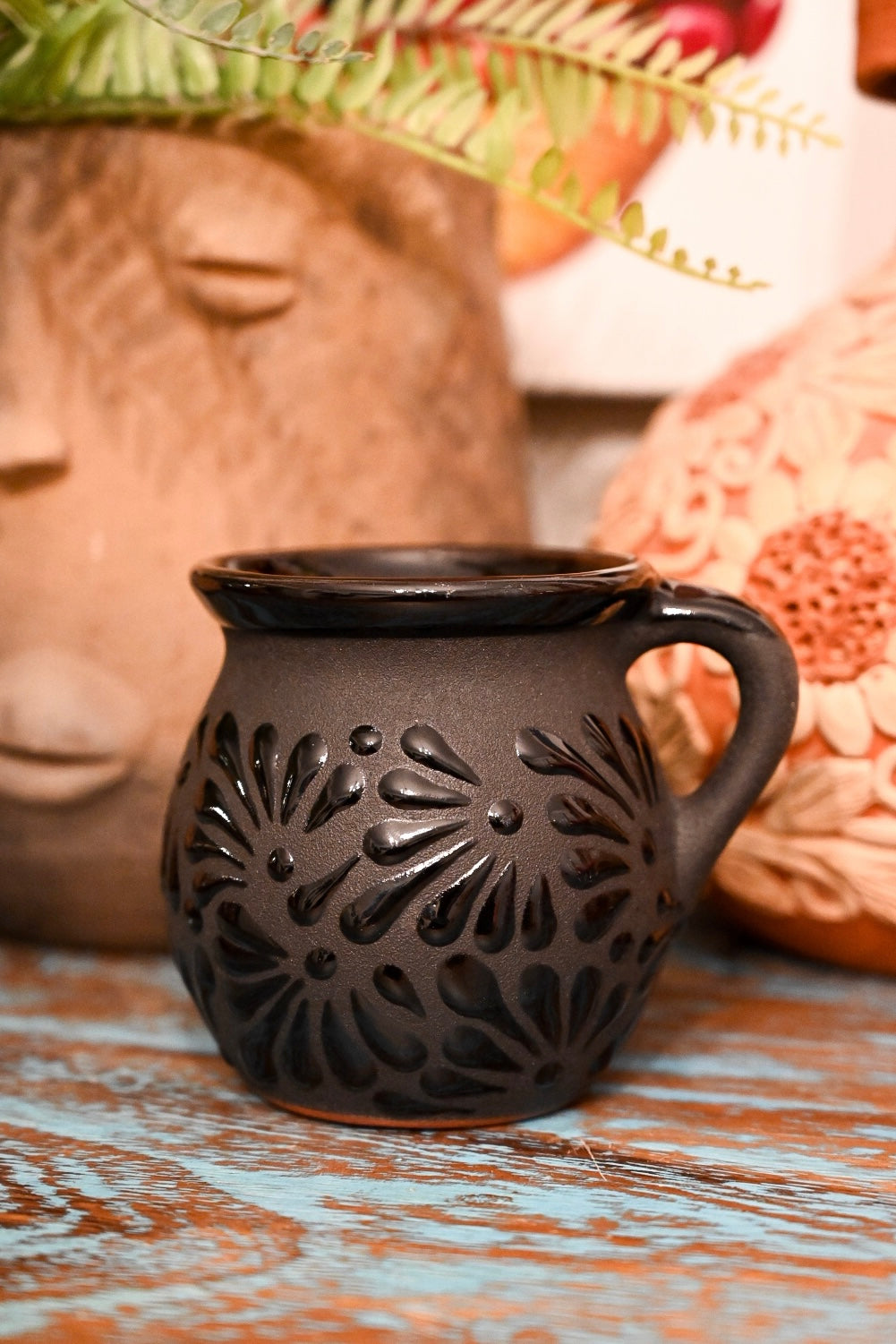 Black Talavera Mug