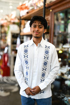 Aztec Long Sleeved Shirt - Blue