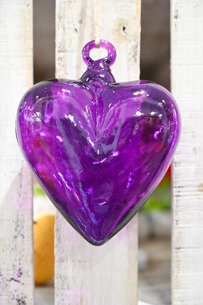 7” Blown Glass Heart