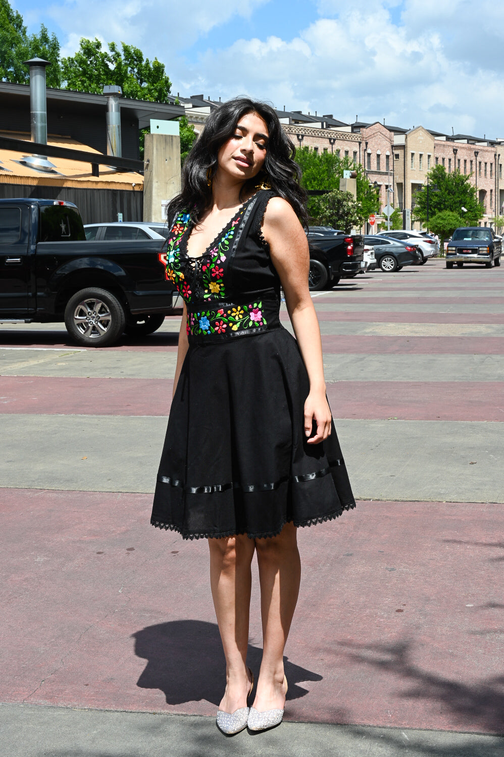 Izamal A-Line Dress - BLK