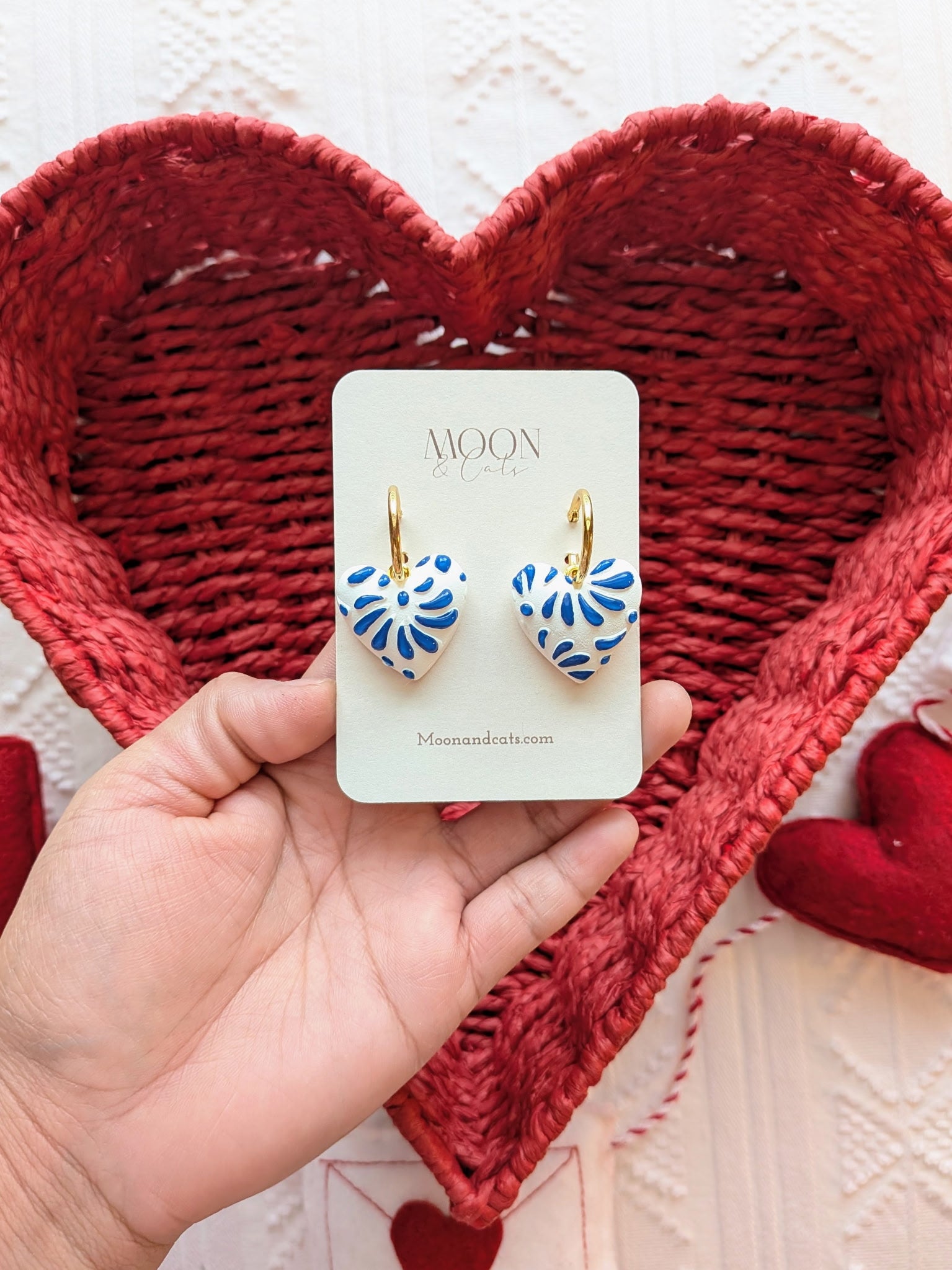 Talavera Puffy Heart Earring
