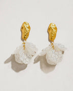 Donna 18K Gold Floral Dangles