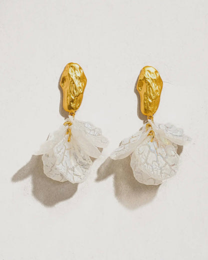 Donna 18K Gold Floral Dangles