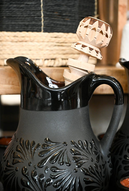 Black Talavera Pitcher