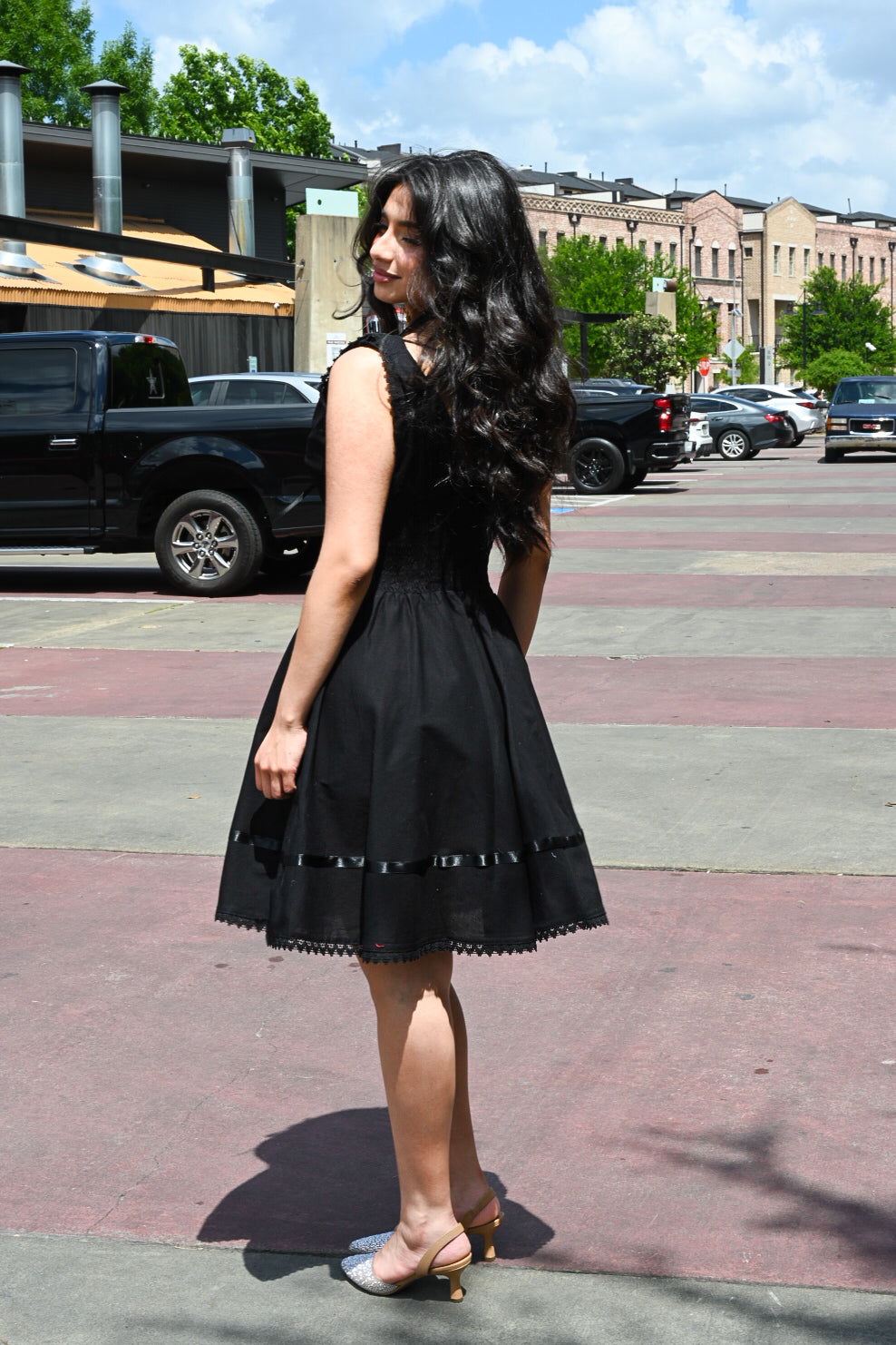 Izamal A-Line Dress - BLK