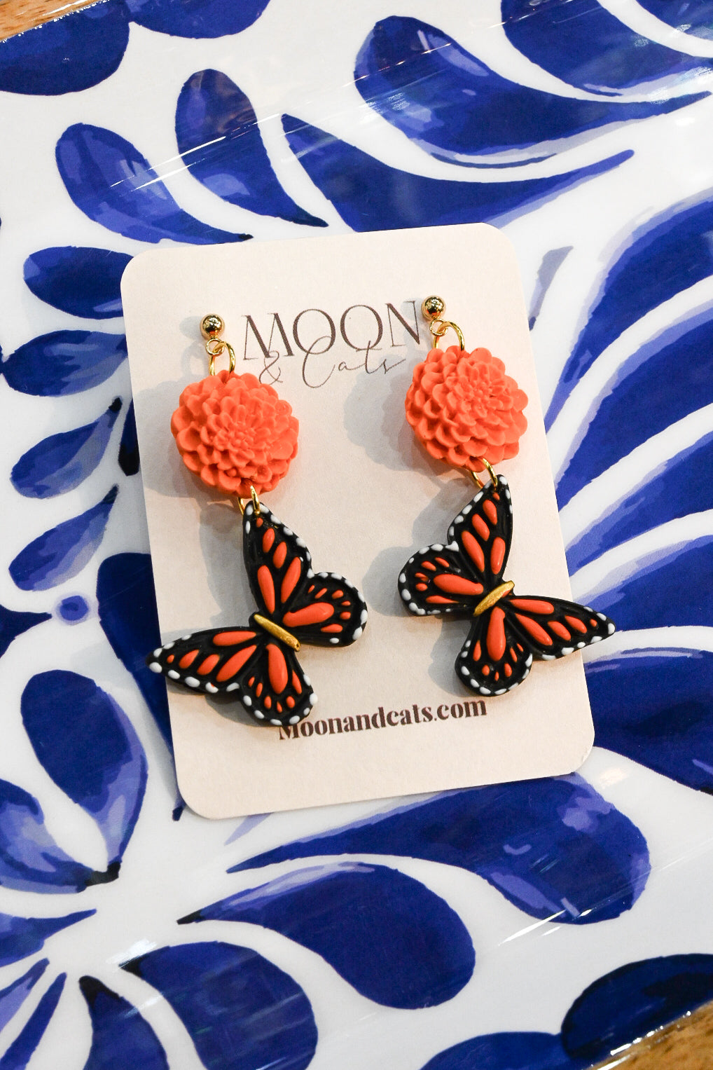 Monarcas + Cempasuchil Earrings