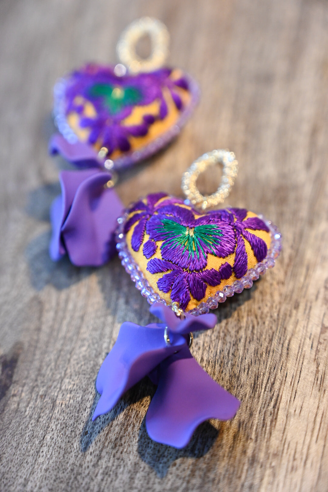 Sugar Plum Heart Earrings