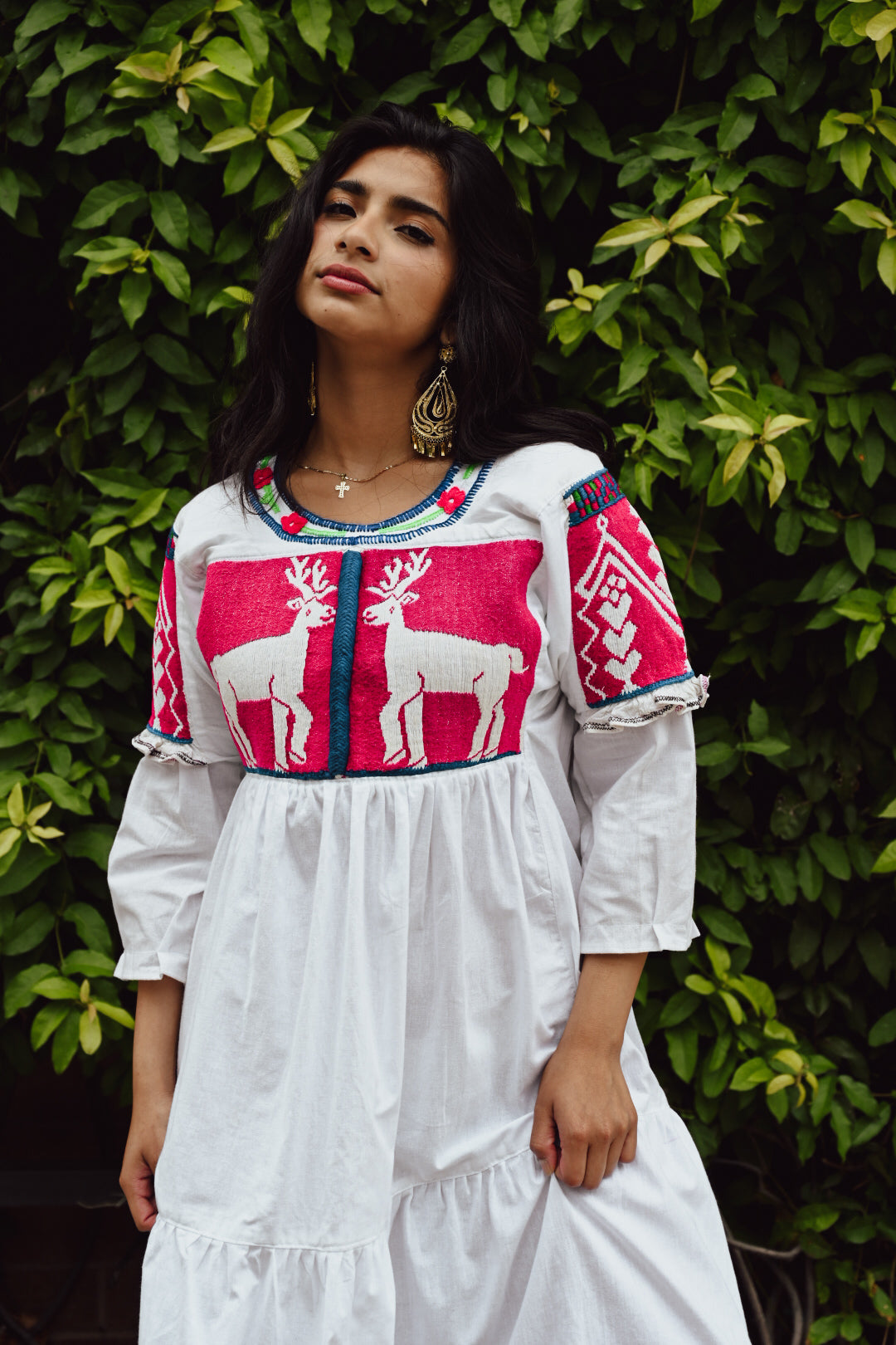 Oaxacan Venado Ruffle Midi