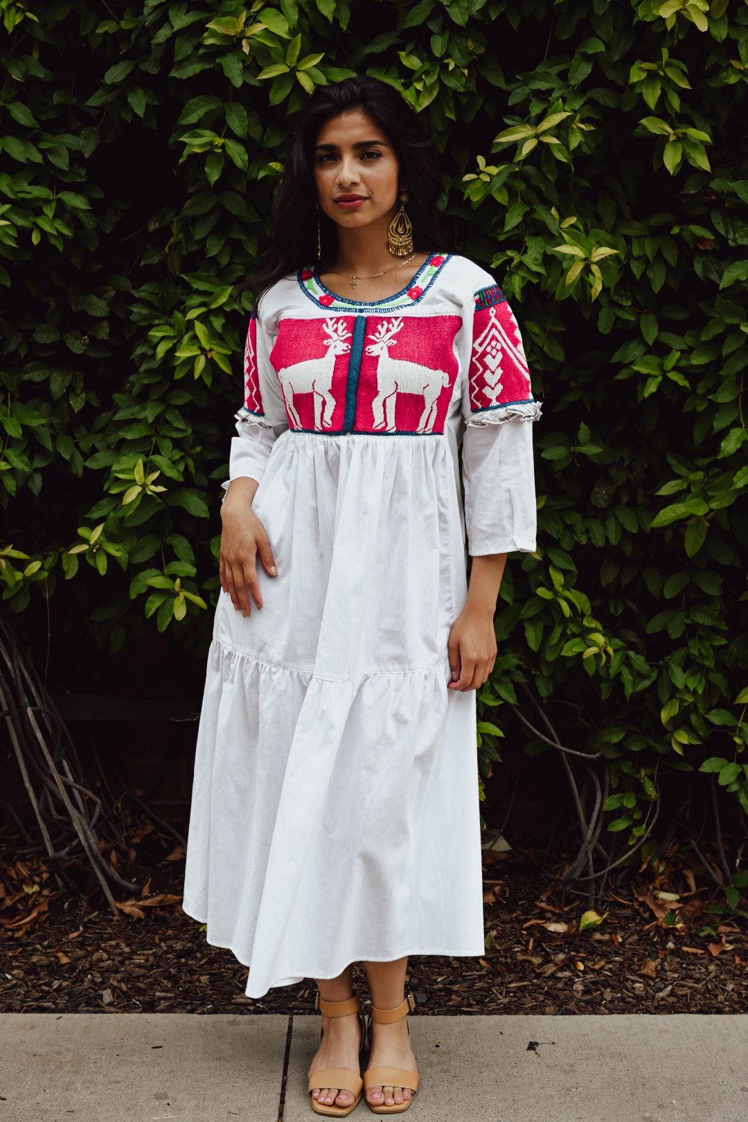 Oaxacan Venado Ruffle Midi