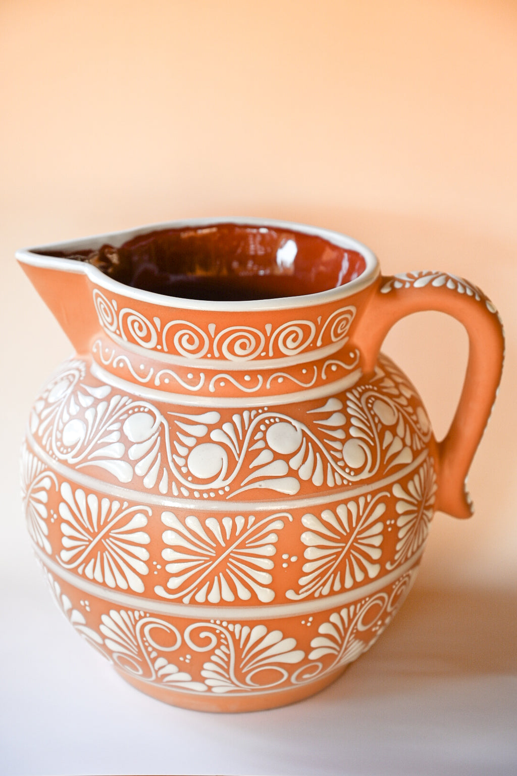 Jumbo Talavera Pitcher - White