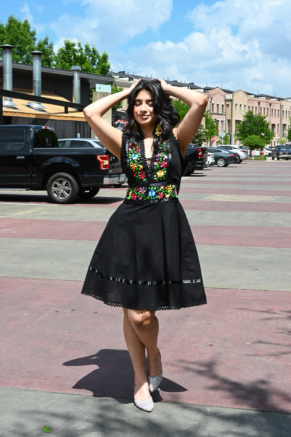 Izamal A-Line Dress - BLK