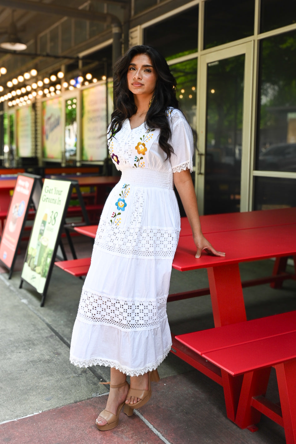 Adèle Lace Maxi Dress
