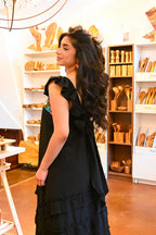 Tolima Ruffle Maxi Dress - BLK