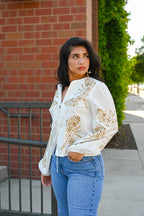 Lorena Front Tie Top