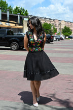 Izamal A-Line Dress - BLK