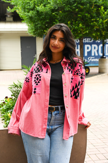 Pink Cowgirl Denim Jacket