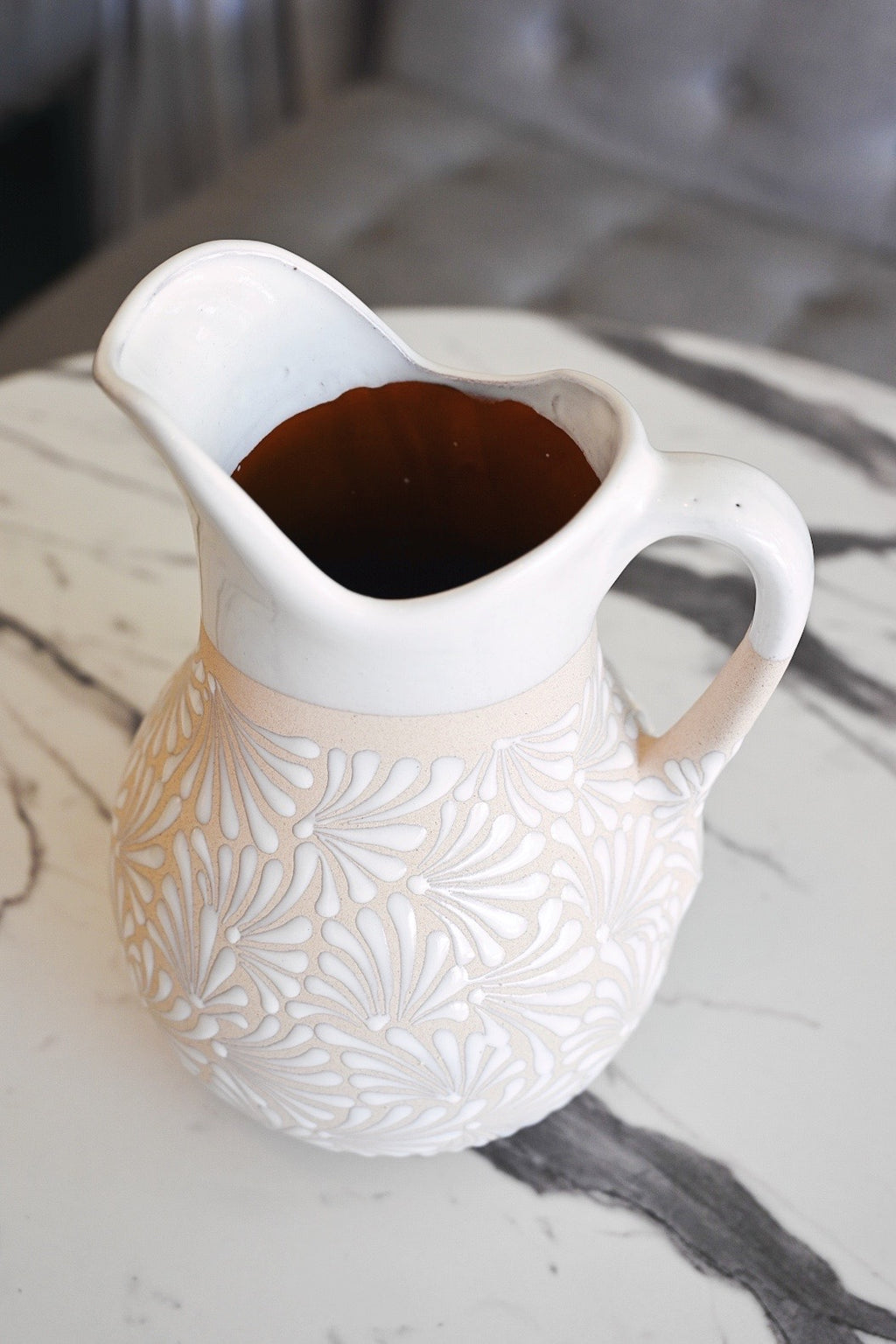 White Talavera Pitcher