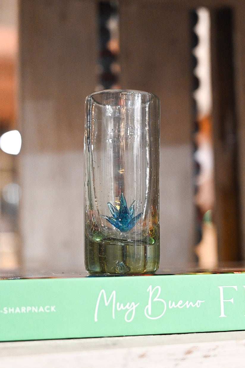 Hand Blown Agave Shot Glass