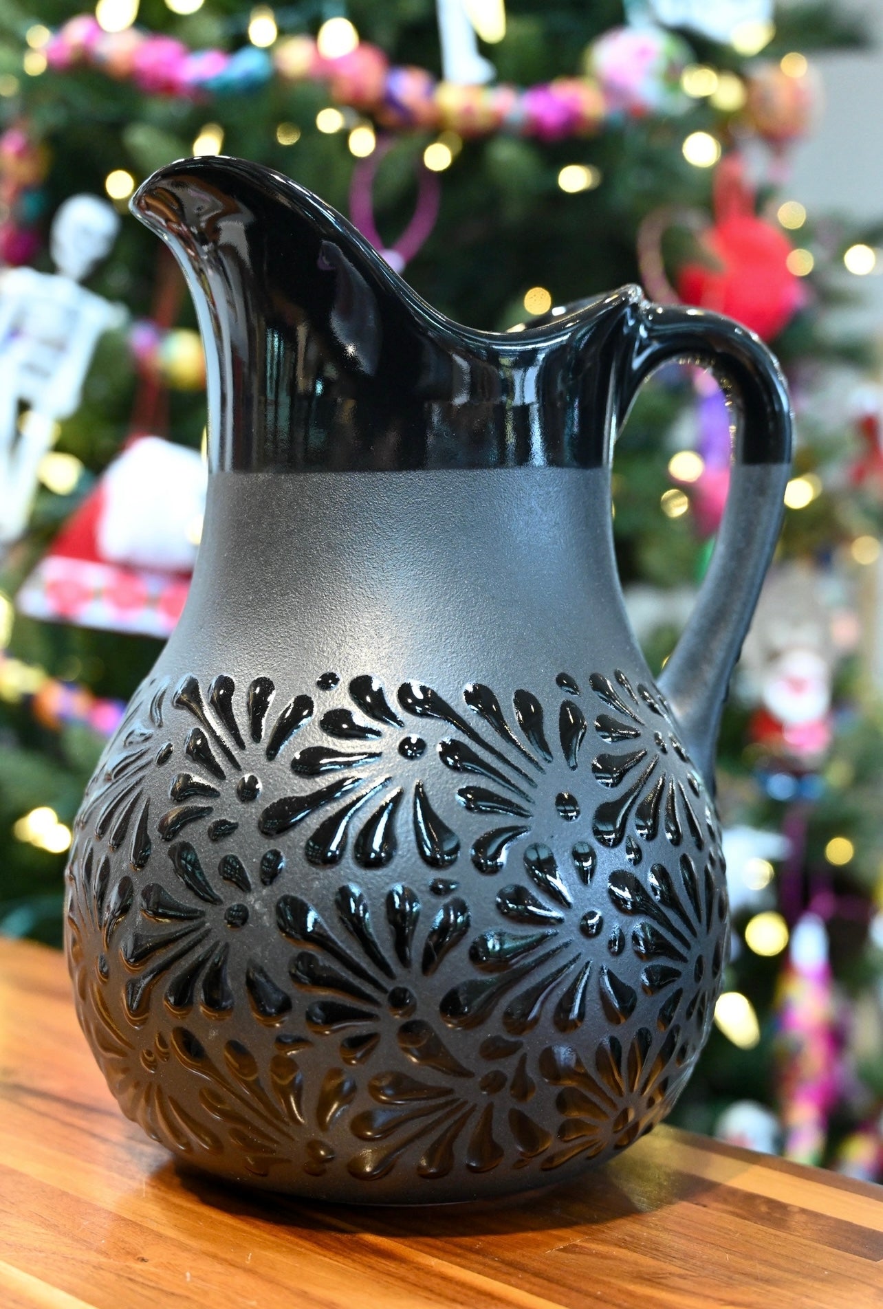 Black Talavera Pitcher