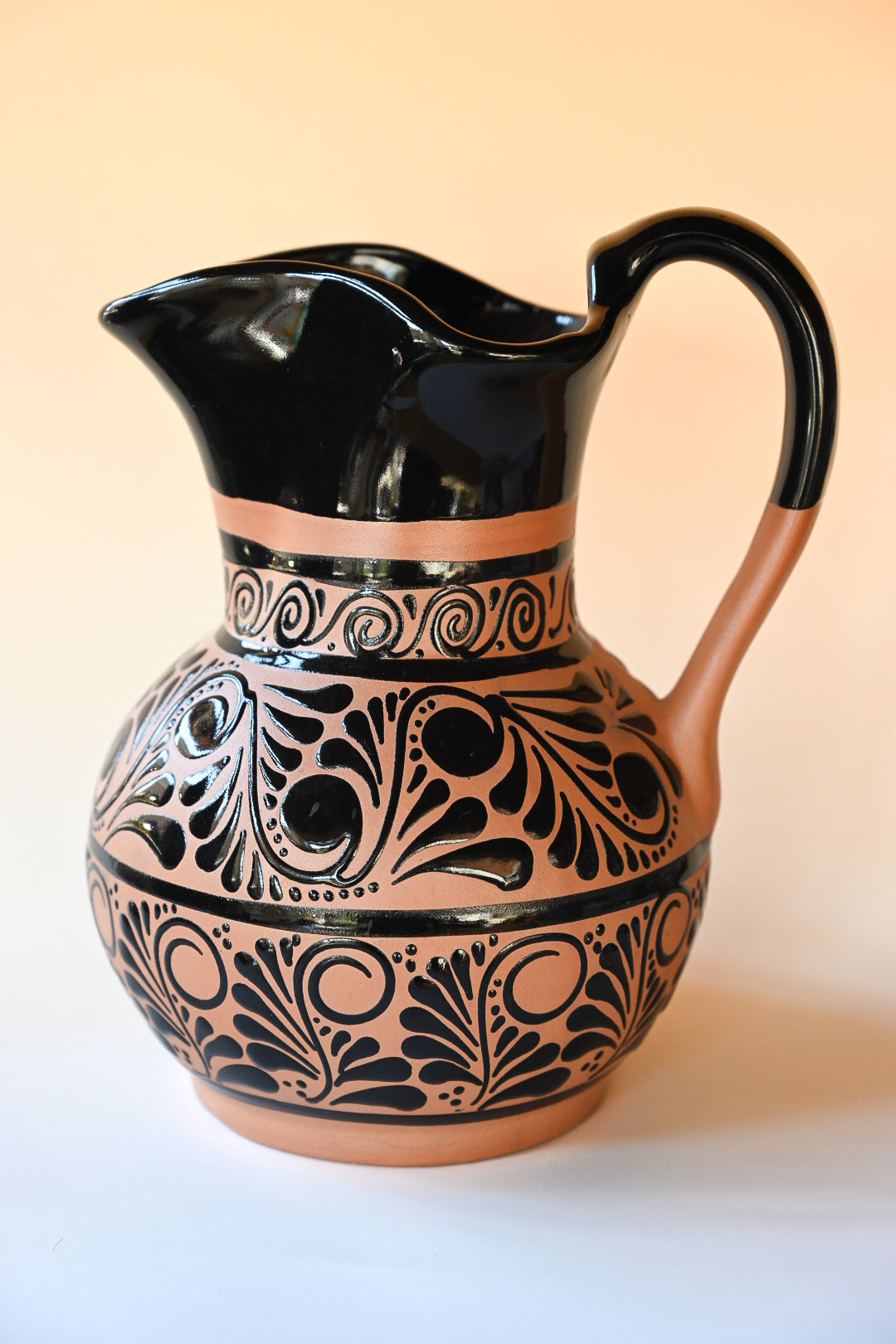 Classic Talavera Pitcher - Black