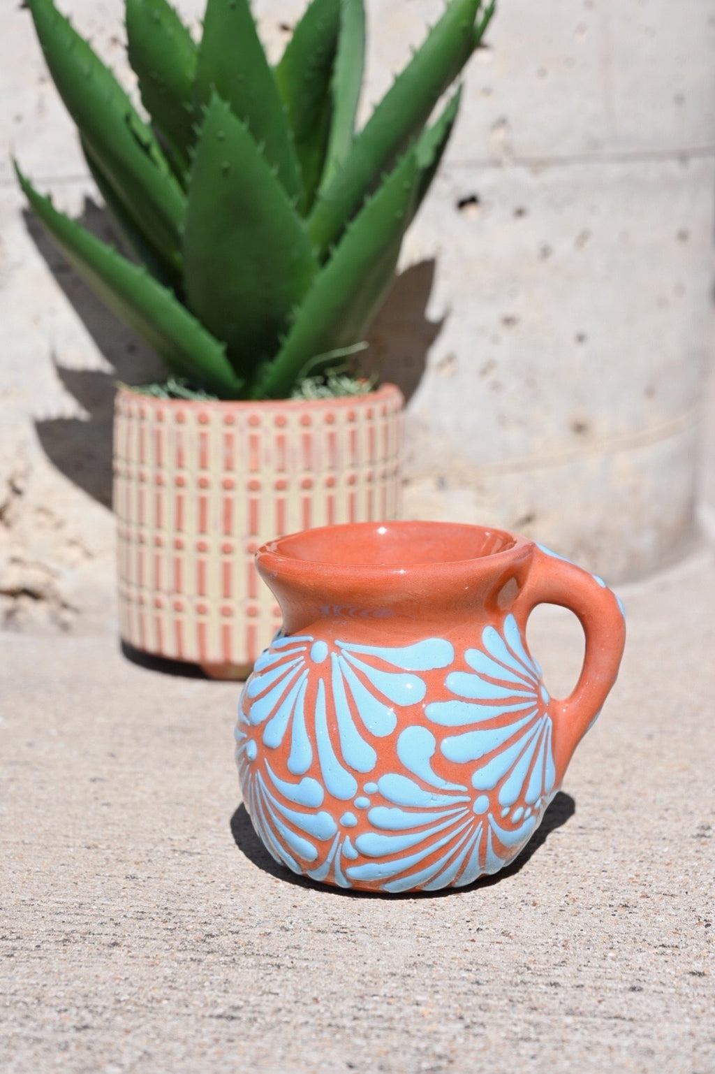 Glossy Soft Blue Talavera Mug