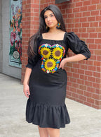 Carmen Puff-Sleeve Dress
