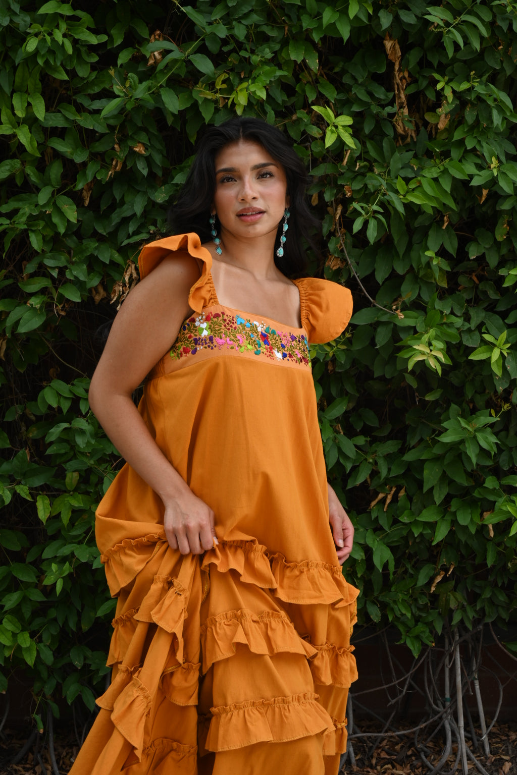 Tolima Ruffle Maxi Dress TRA
