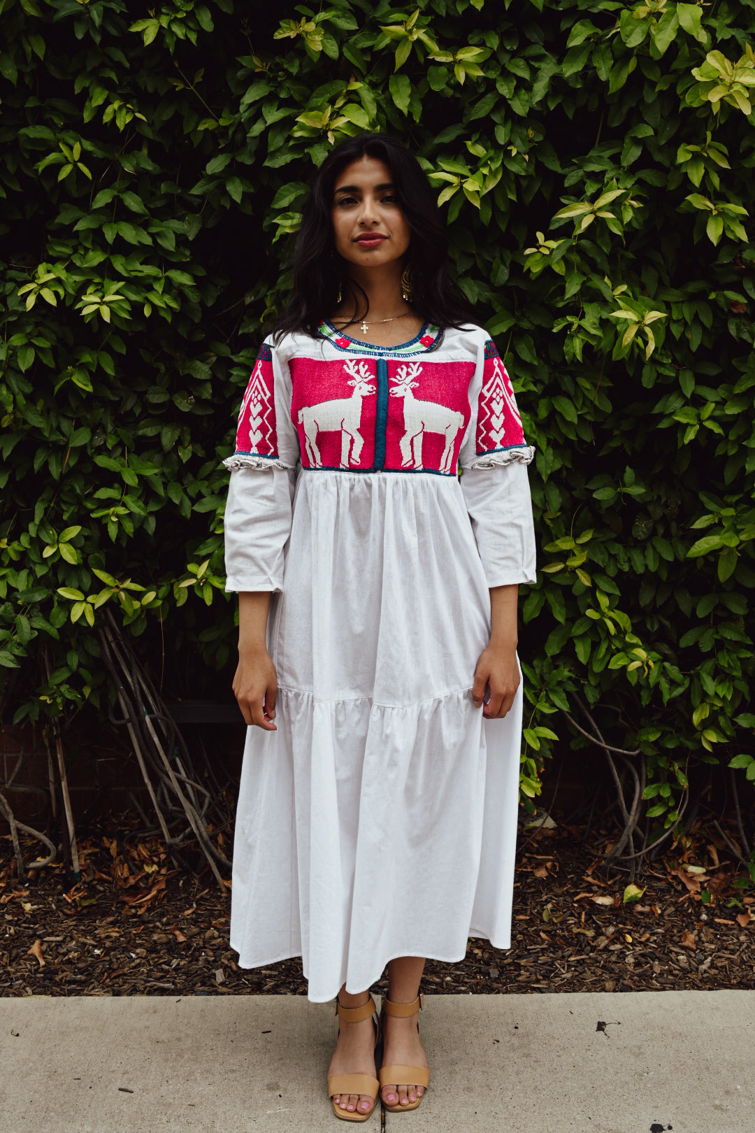 Oaxacan Venado Ruffle Midi