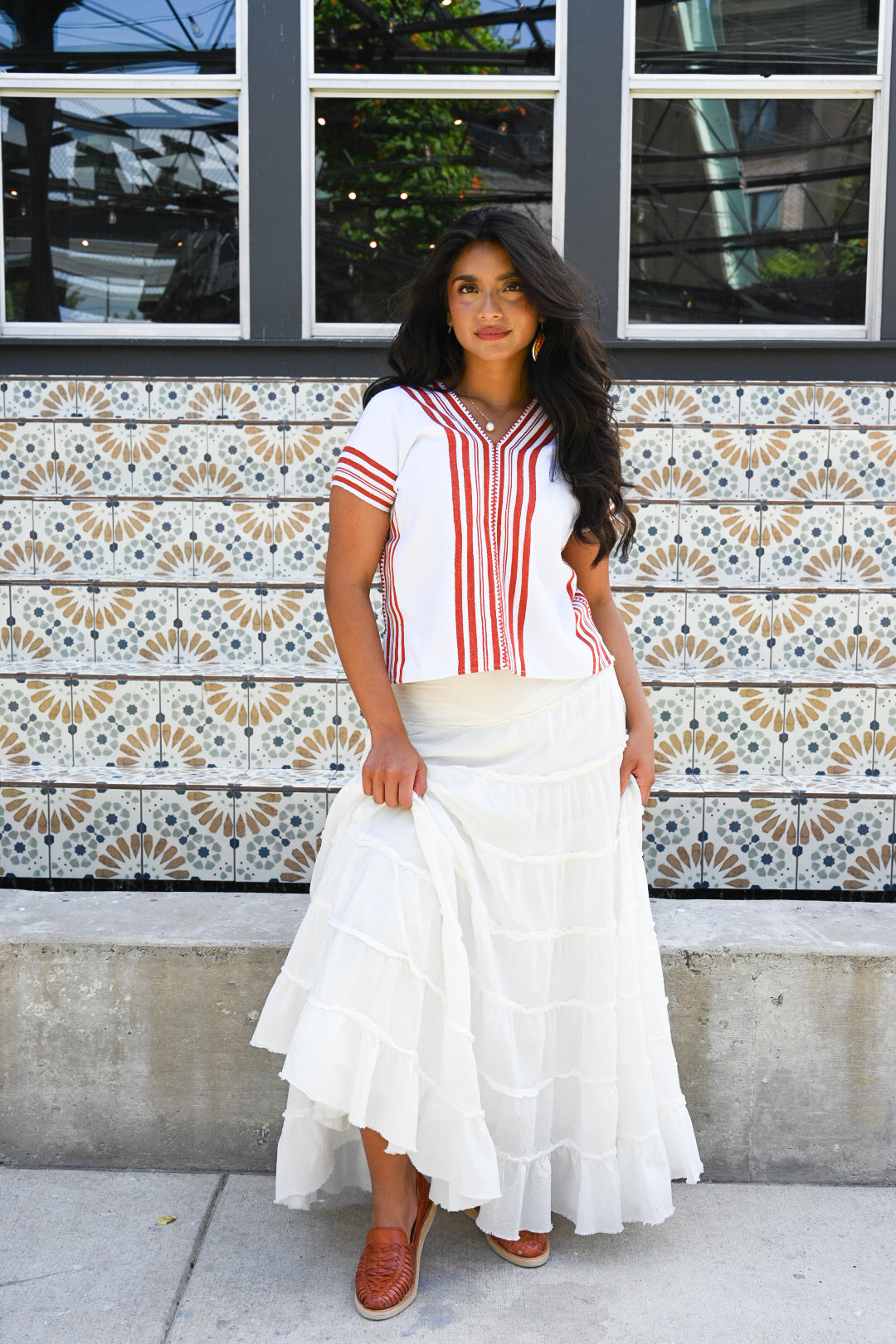 Longhorn Cropped Huipil