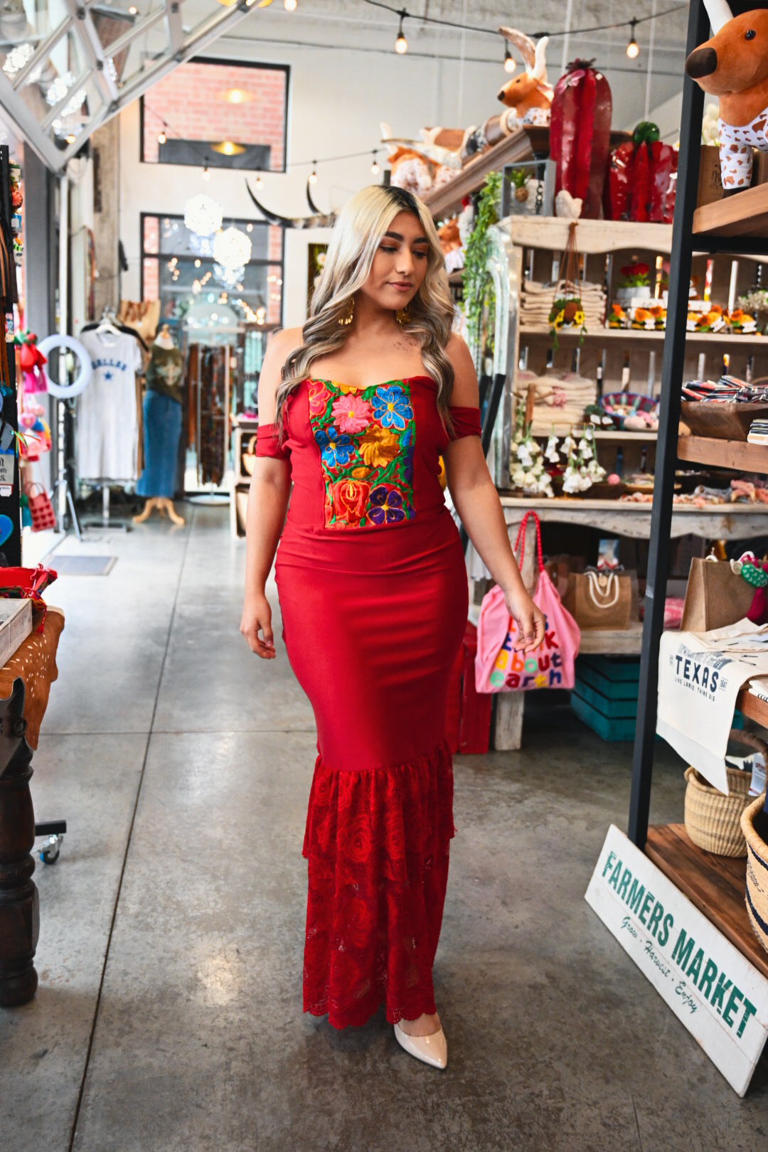 Red Rose Mermaid Gala Dress