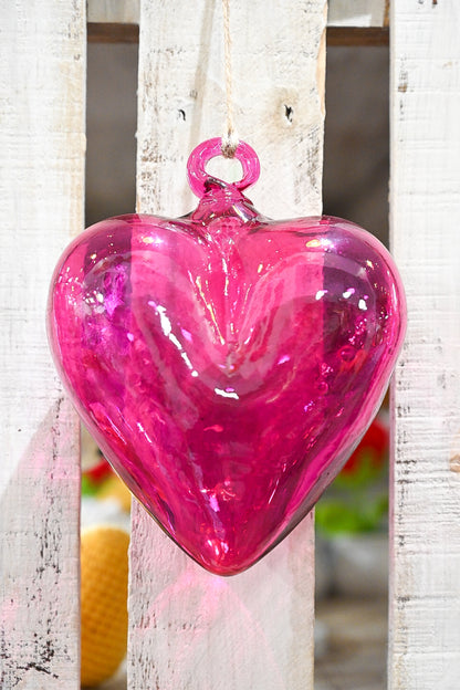 7” Blown Glass Heart