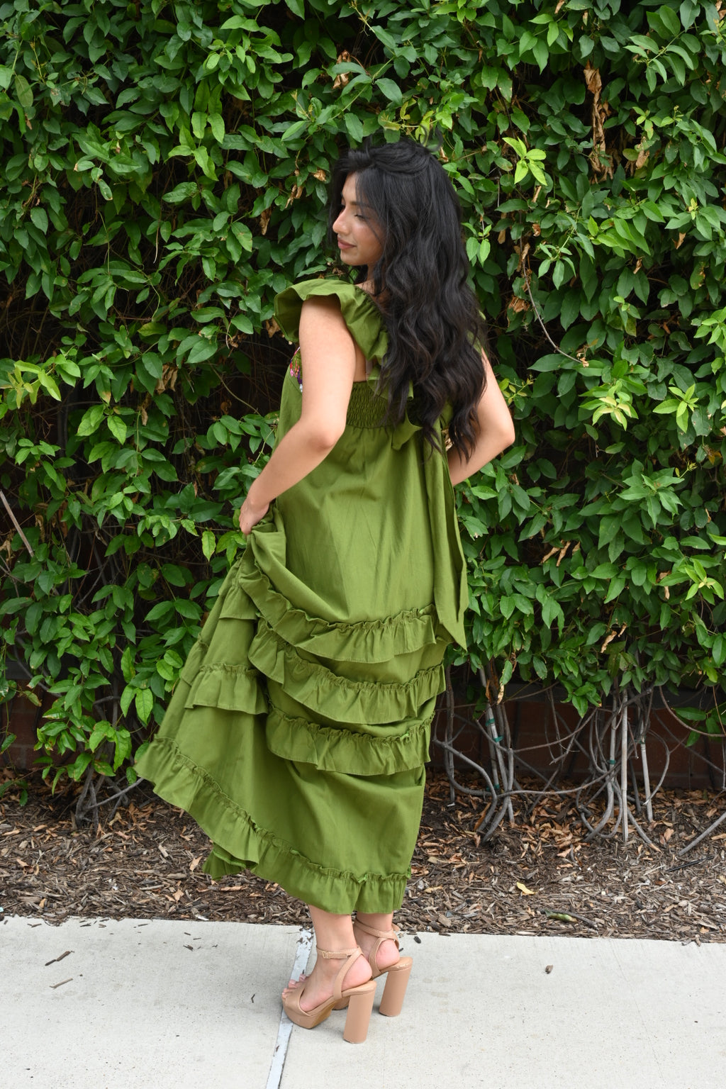 Tolima Ruffle Maxi Dress VRD
