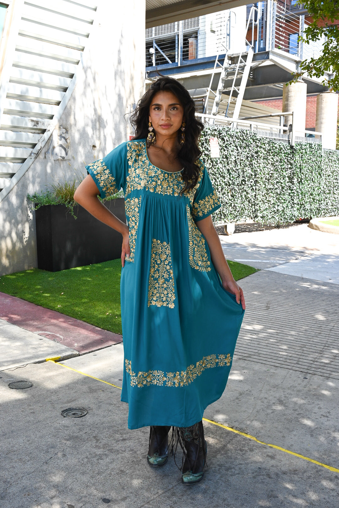 La Diva Teal Dress