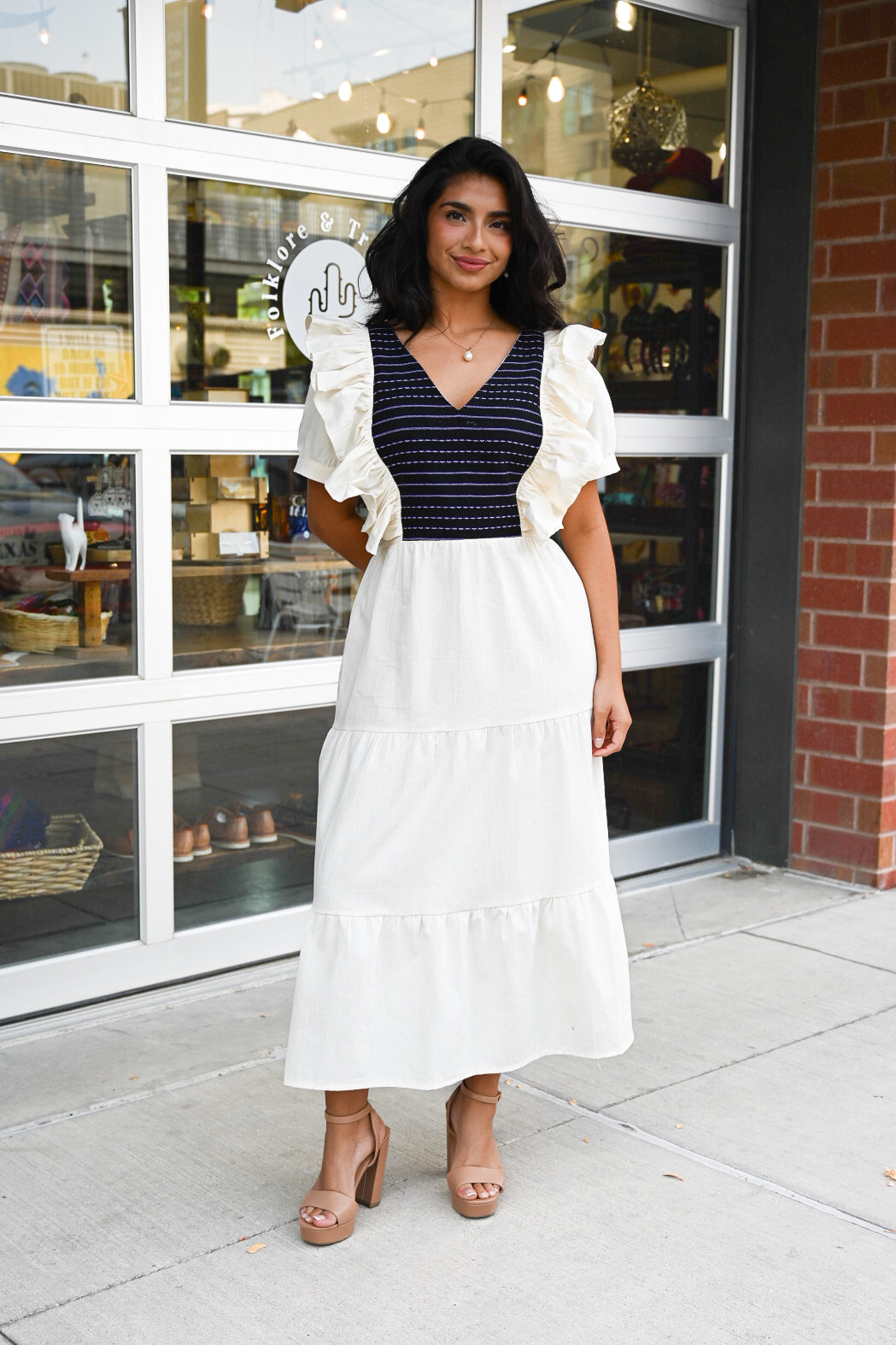 Mariposa Ruffle Dress