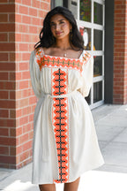 Tangerine Geo Dress