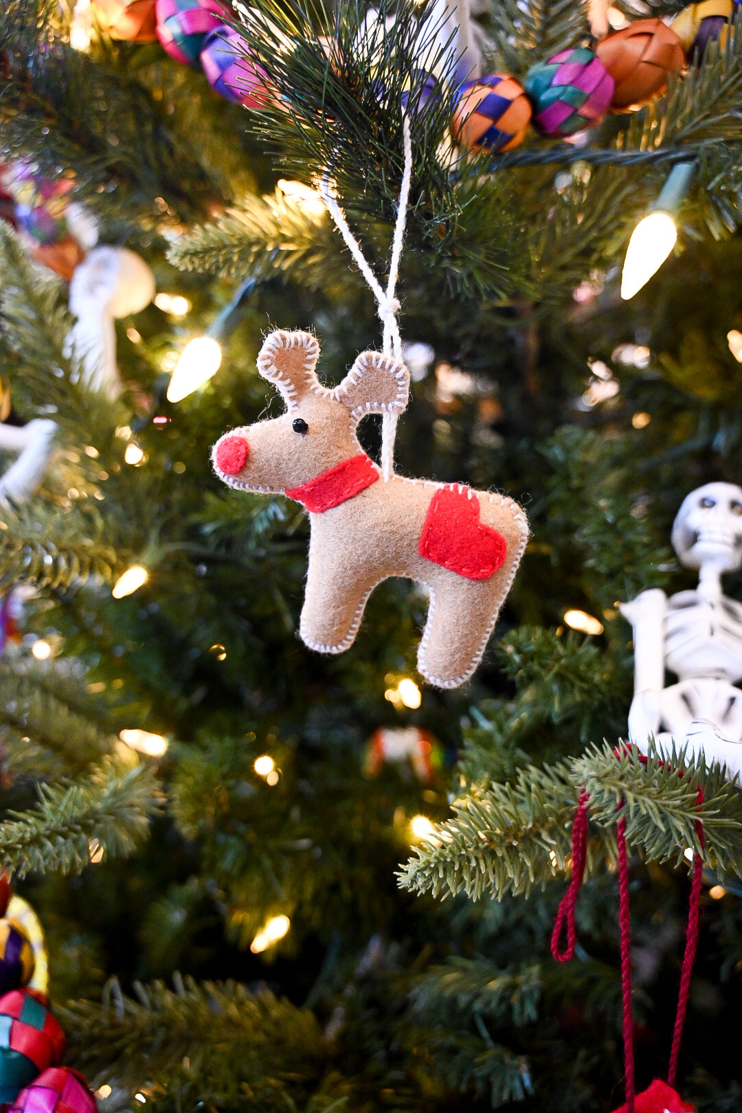 Reindeer Heart Ornament