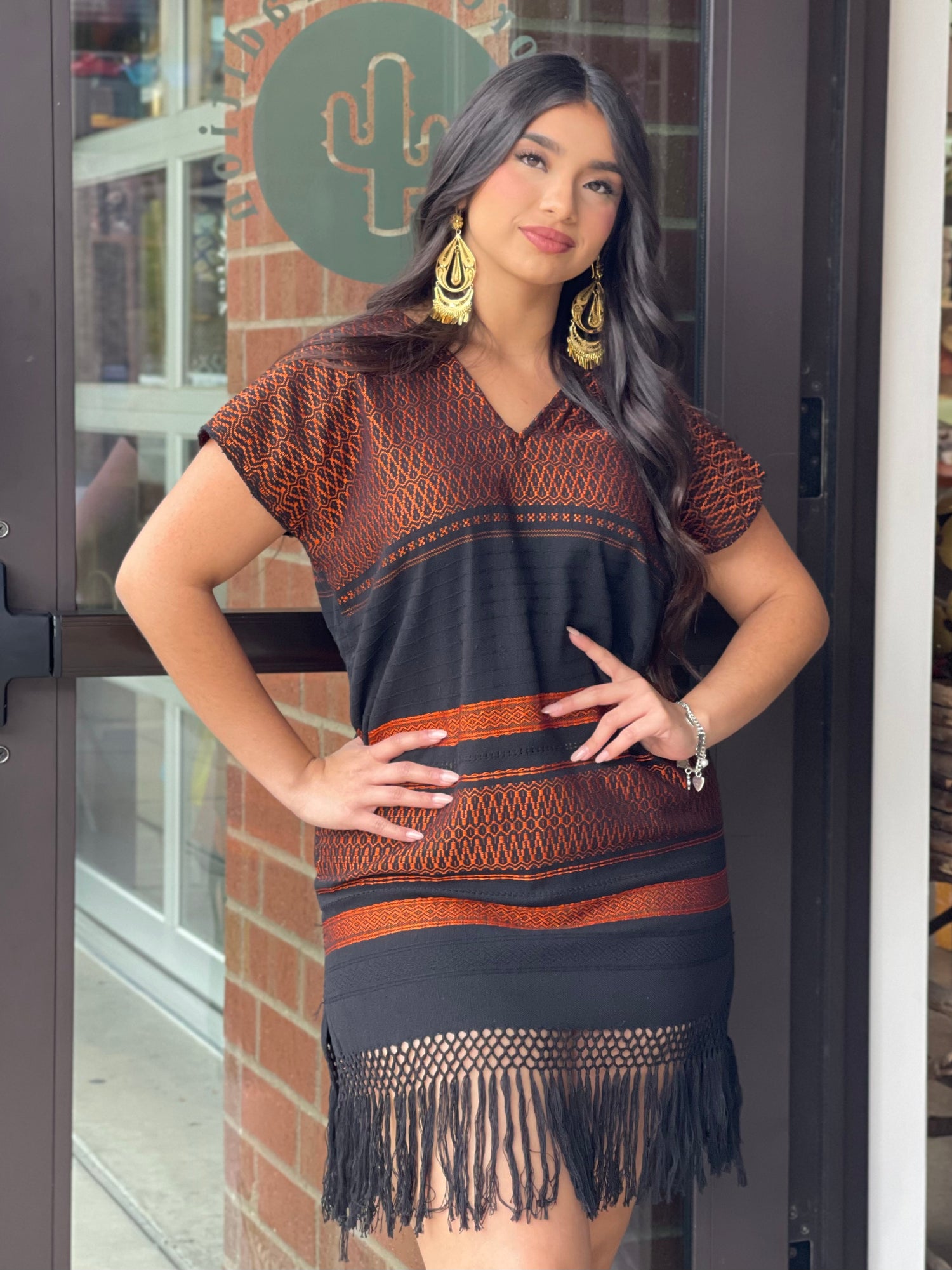 Fringed Huipil Dress