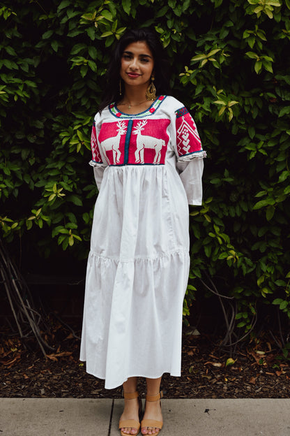 Oaxacan Venado Ruffle Midi