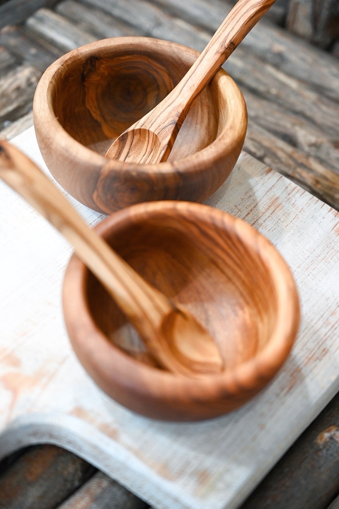 Small Olive Wood Dip Bowl