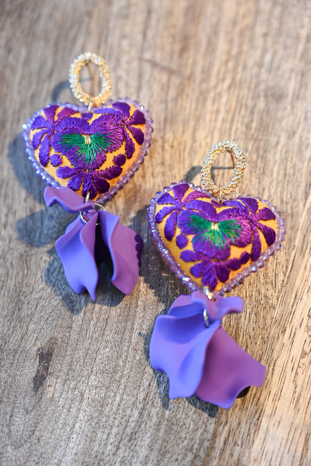 Sugar Plum Heart Earrings