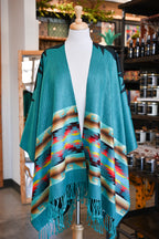Sierra Dawn Ruana - Dusty Turquoise