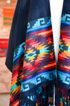 Sierra Dawn Ruana - Deep Navy Blue
