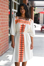 Tangerine Geo Dress